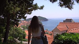 Horny Blonde In Homemade Dubrovnik Vlog Gets Bent Over For Doggystyle Fucking, Riding Big Cock And Blowjob Action