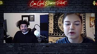Christian girl defies god to become a seductive cam model. tricked into reality webcam spitting.