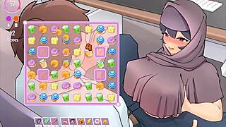 Damn! Tsundere Milfin Hentai Boss Gives Titjob Under Desk!