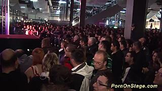 Lesbian Sex Show On Public Stage