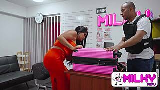 roxy from milky peru rides a big black cock in cowgirl position