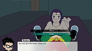 i'm watchin 18titans part 11 where raven gives a boobjob, it's so hottt