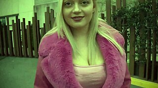 damn, huge tits blonde takes two men and swallows loads! 😲