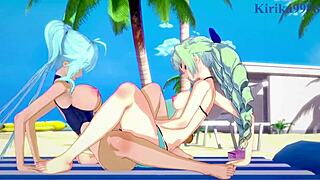 saint-germain and cagliostro explore futanari lesbian sex