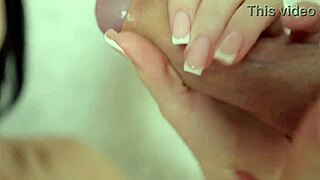 stepsister licks and sucks my foreskin cock in closeup view