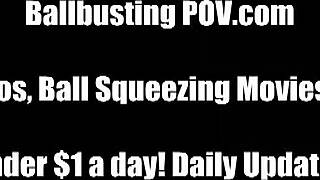 I will slam you right in the fucking balls during femdom punishment