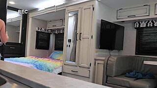 Blonde babe rides stepbro's big cock in doggystyle