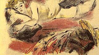 Vintage Erotic Illustration with Timeless Sensual Charm in Retro Style