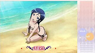 Kurusu Kanako стриптизит в арканоид геймплее - так горячо