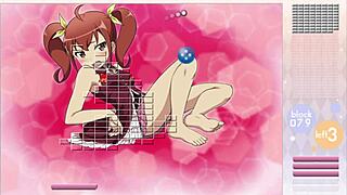 Kurusu Kanako стриптизит в арканоид геймплее - так горячо