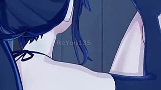 oc nieuwe werknemer in hentai spel.