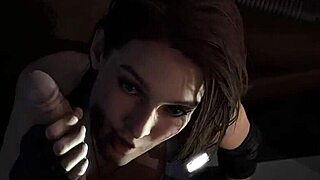 jill valentine gets face fucked in resident evil parody