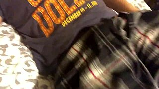 Muscular gay metalhead indulges in self-play, a surprising contrast.