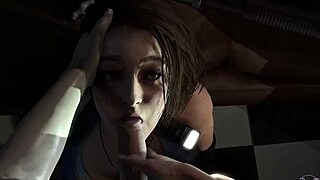 jill valentine gets face fucked in resident evil parody