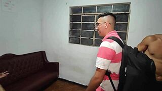 threesome action with a blonde bimbo slut getting wild