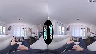 step sister catches masturbator in vr and takes control