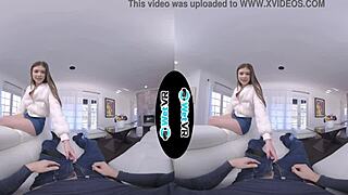 step sister catches masturbator in vr and takes control