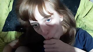 Teen Sucks Stepbrother's Big Cock in Amateur Scene