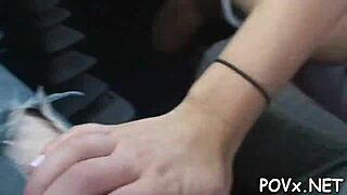 Watch this cutie expose her pussy for hot fucking in nature