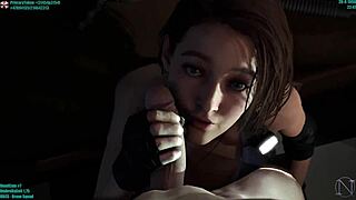 jill valentine gets face fucked in resident evil parody