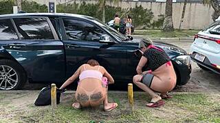 Latina Pornstar Gaps Asshole Publicly Outdoors!