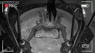 surveillance camera captures unfaithful wife in hotel jacuzzi
