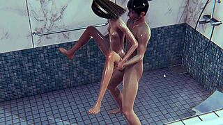 skinny hentai babe, wanna fuck in the shower?