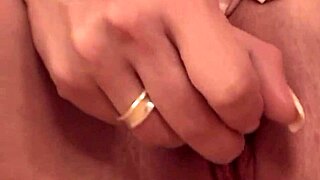 starri knight finger bangs her pretty little pussy with a dildo, panties off, big tits showing