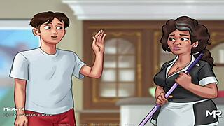 Summertime Saga: Milf uses 69 as a great working tool at the office.