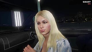 GTA 5 first-person hooker action in car, so wild! 🚗
