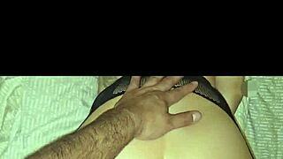 in the bedroom, this latina housewife with tattoos shows off her juicy ass and pussy