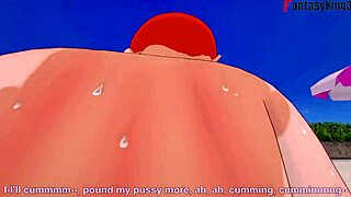 Gwen Tennyson In Bikini Having Sex On The Beach In Anime Style