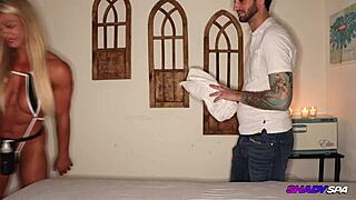 i get a sensual muscle milf massage at shady spa.