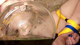 just another day with cleanstraps doing a wild enema, part 3 of 3.