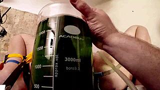 just another day with cleanstraps doing a wild enema, part 3 of 3.