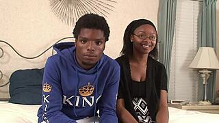 Amateur ebony chick feels intense emotions during hardcore fuck.