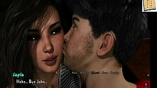 layla wants to be johns girlfriend but loves the big cock in this anime game 😍