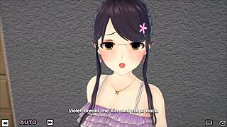 special harem class with violet in classroom