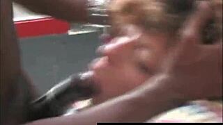 Amateur 19 Year Old Gets Face Fucked by a Big Black Cock