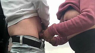 Public anal sex in the park with curvy couple, wow! 😲