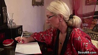 Milf with MEGA TITS swings with 3 random guys in barn