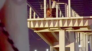 Couple Fucks Quickly On The Bridge