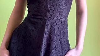 cute girl maiskii masturbates solo with dildo