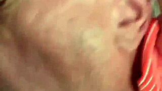 rear view of intense choking and gagging scene