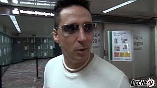 a spanish blonde actress meets a wanderer in intriguing encounter