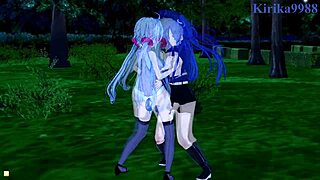 Chris Yukine And Tsubasa Kazanari And Maria Cadenzavna Eve In Intense Lesbian Play - Symphogear Hentai