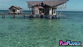 gorgeous blonde milf olivia preston strips by the sea. her stunning natural body shines in the sunlight.