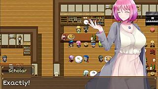 Nadržaný zákazník chytá prsia čašníčky v hentai anime masáži 😏