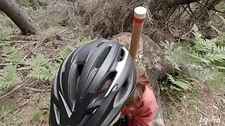 Liz and Ted BIKE and SEX in PUBLIC OUTDOOR Workout