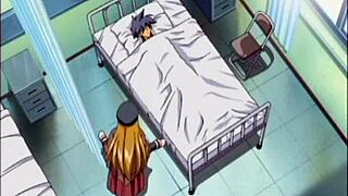 anime blonde teen gets her tight pussy pounded hard by a japanese stud. she moans through every rough thrust.